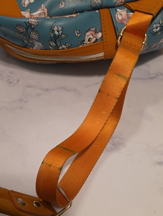 Loungefly Disney Teal and Tan Mini Backpack Bambi Forest Floral main image 4